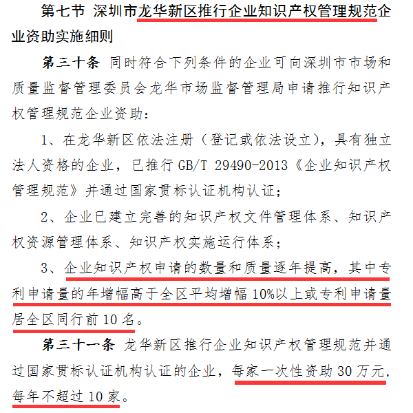 龍華區(qū)企業(yè)注意了！去年通過知識產(chǎn)權(quán)貫標(biāo)的可以申領(lǐng)補(bǔ)貼了！